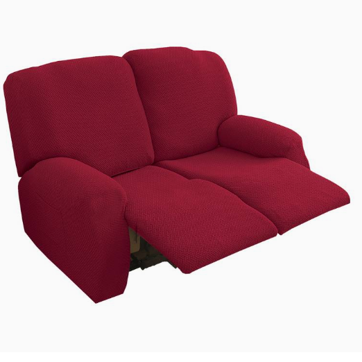 Velvet Pet Reclining Loveseat Cover – 6-Piece Set