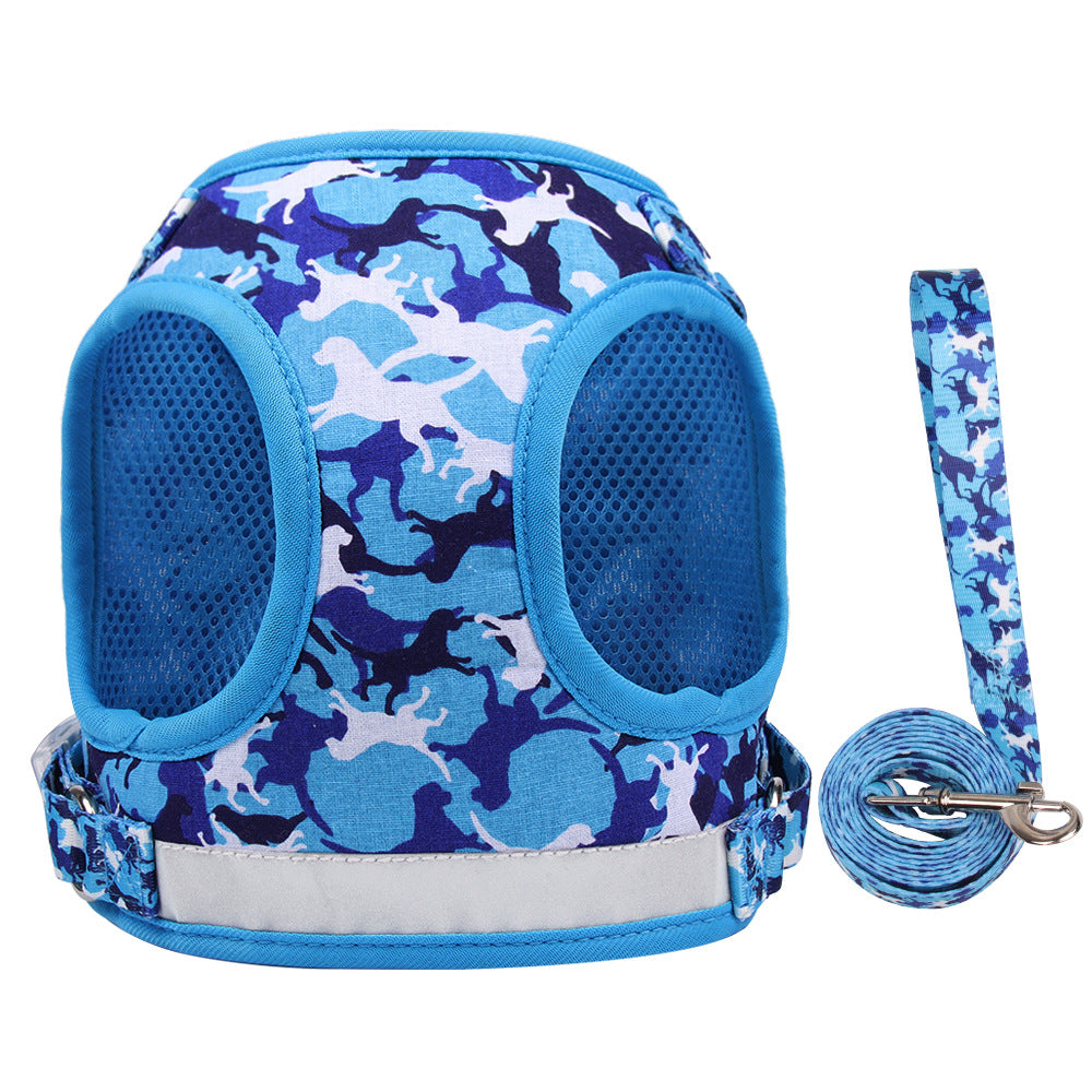 Reflective Camouflage Harness & Leash for Cats and Small Dogs