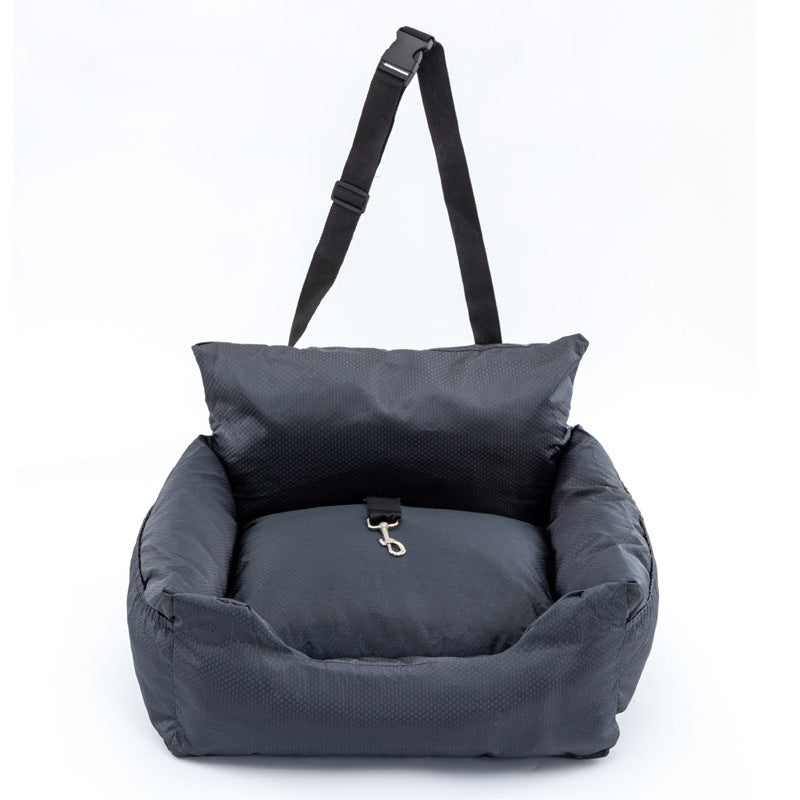 Dark Grey Fabric Pet Car Seat – 40 × 45 cm