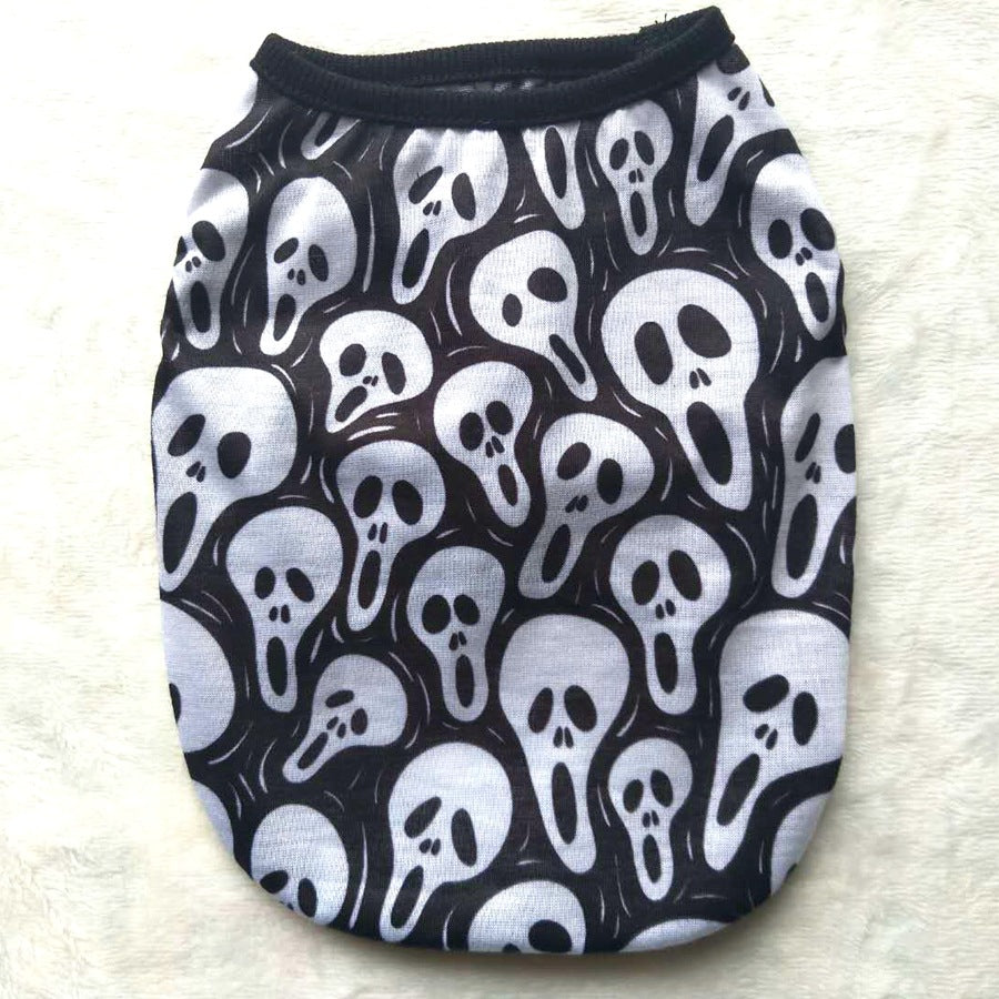 Halloween Skull & Ghost Pet Shirt