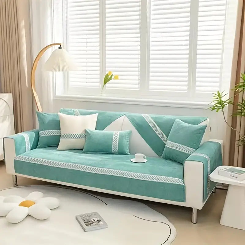 Non-Slip Chenille Pet Sofa Cushion Protector