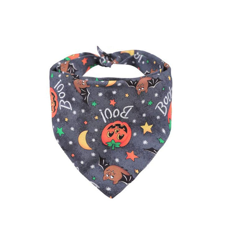 Halloween Double-Sided Pumpkin Dog Bandana