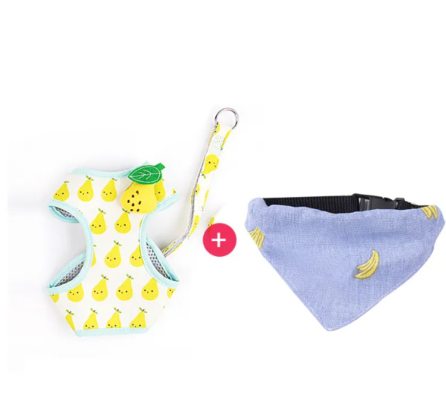 Fruit-Pattern Cat Harness
