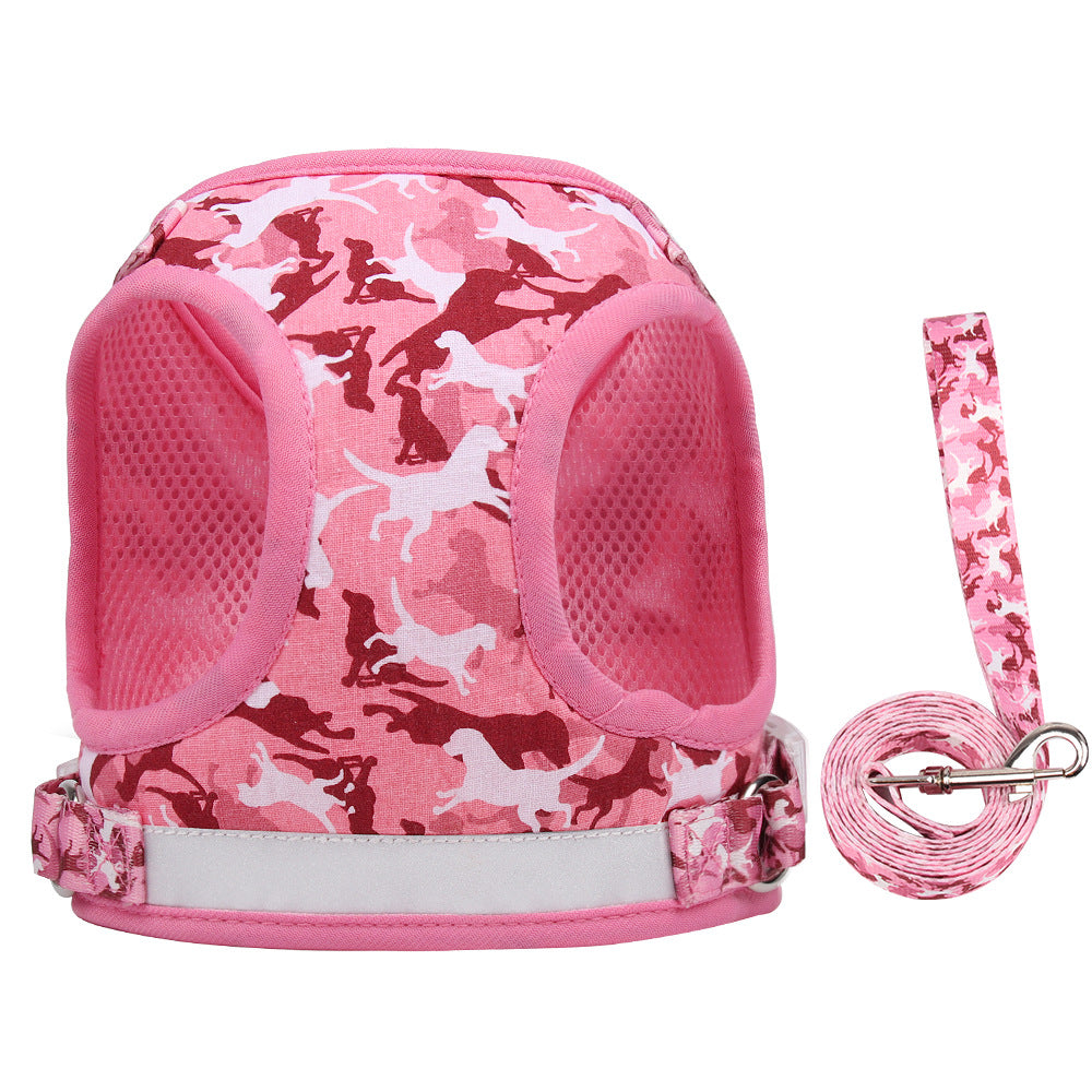 Reflective Camouflage Harness & Leash for Cats and Small Dogs