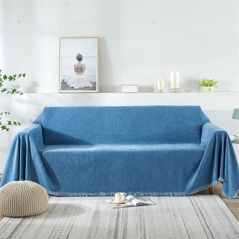 Chenille Cat-Scratch Protection Sofa Throw – Non-Slip, Multiple Sizes