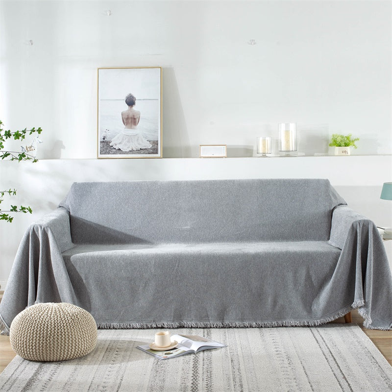 Chenille Cat-Scratch Protection Sofa Throw – Non-Slip, Multiple Sizes