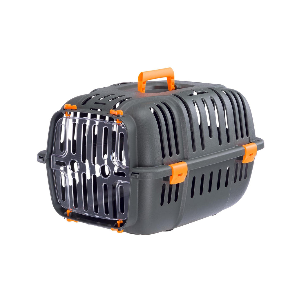Ferplast Jet 10 Hard-Shell Pet Carrier – Grey & Orange