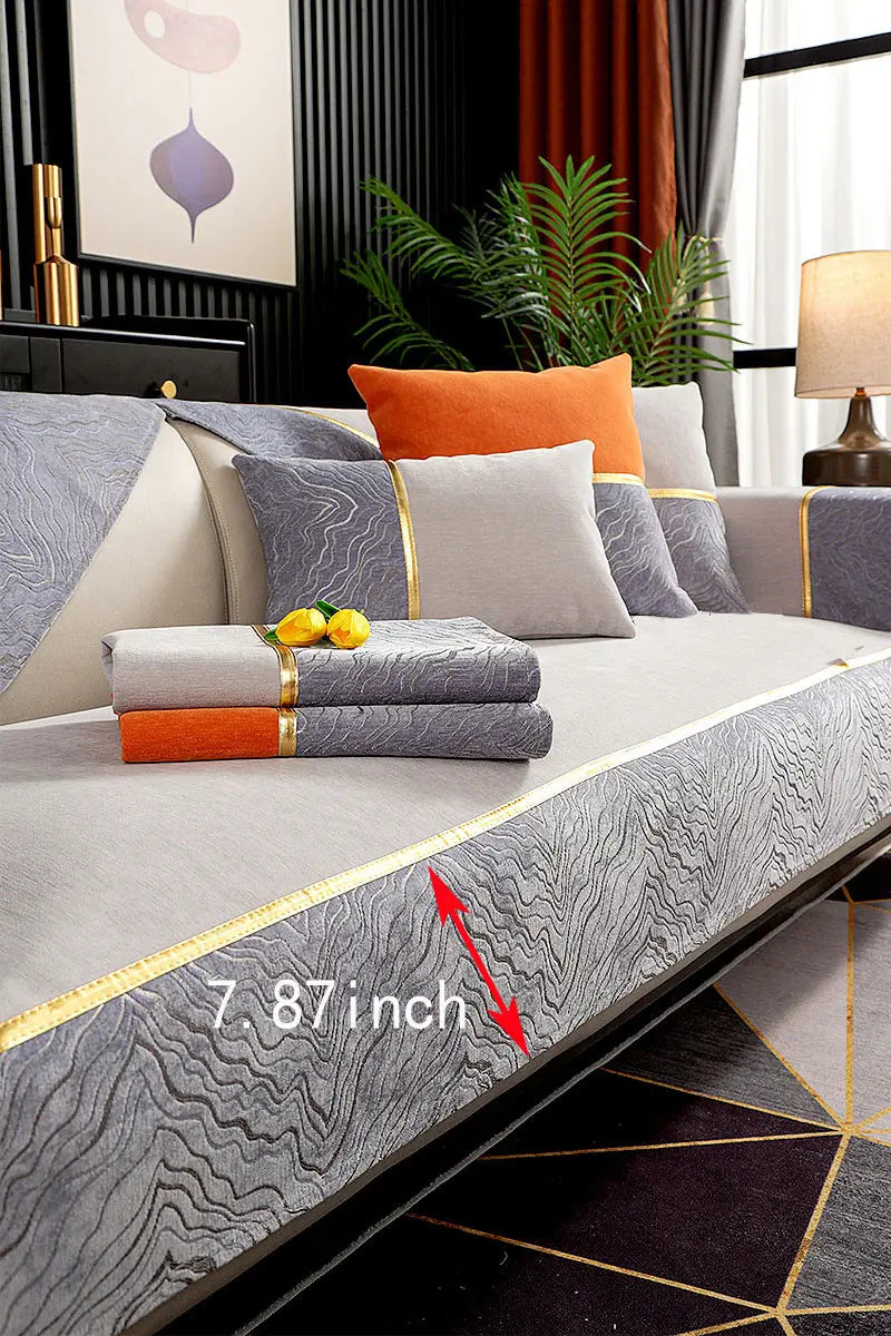 Chenille Non-Slip Sofa Cover for Pet Households – Multiple Sizes