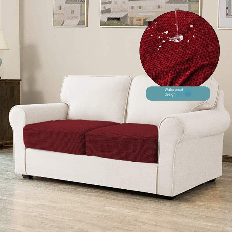 Plaid Water-Resistant Pet Sofa Cushion Cover