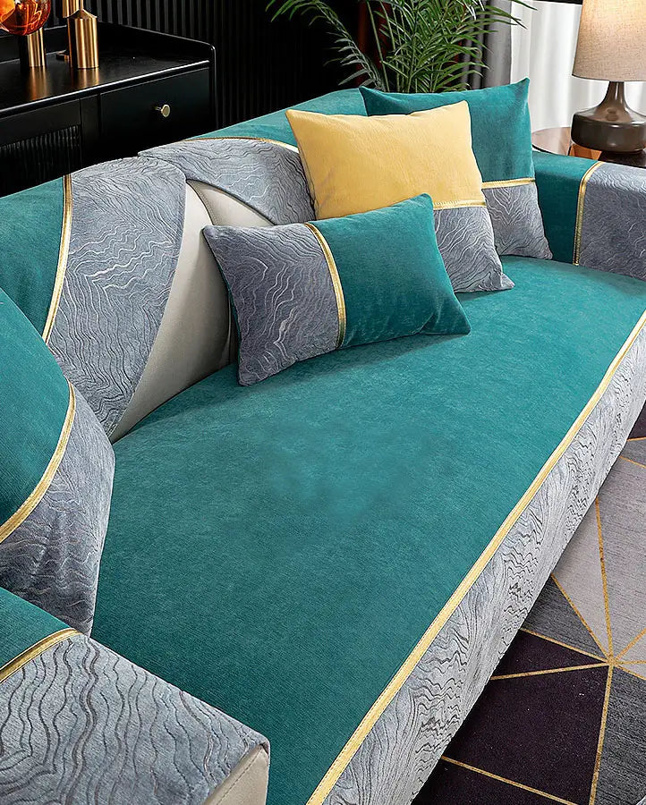 Chenille Non-Slip Sofa Cover for Pet Households – Multiple Sizes