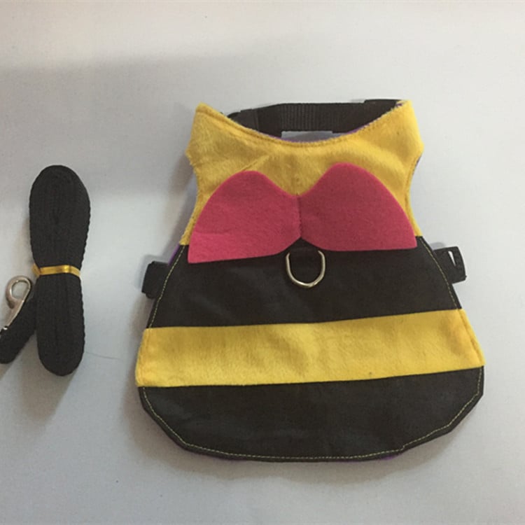 Yellow Bee Costume Harness for Cats