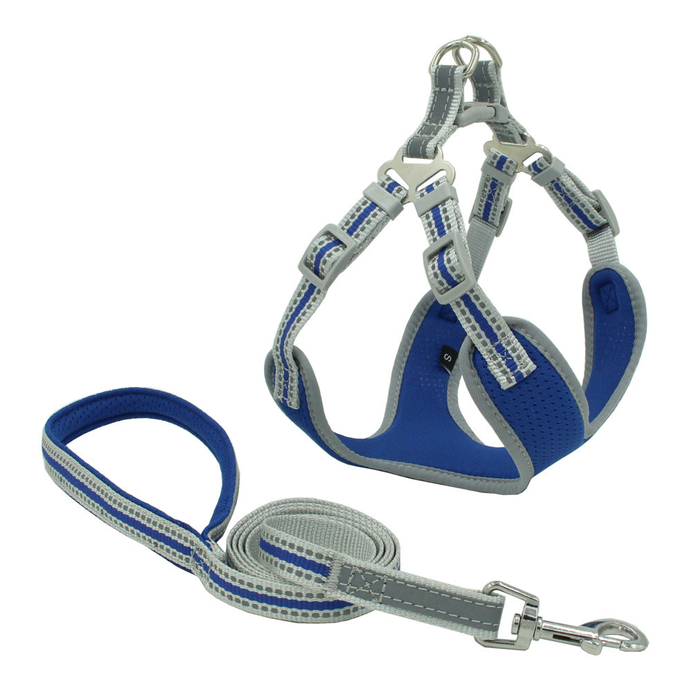 Reflective Mesh Dog Harness & Leash