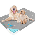 Large Waterproof Memory Foam Dog Bed Mat – Washable, Grey