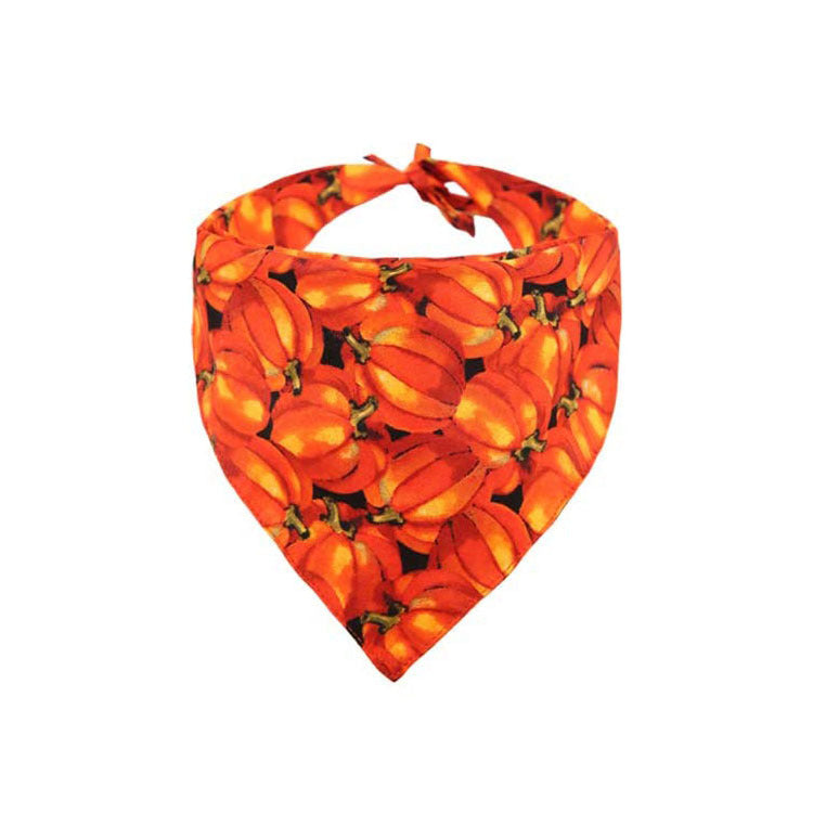 Halloween Double-Sided Pumpkin Dog Bandana