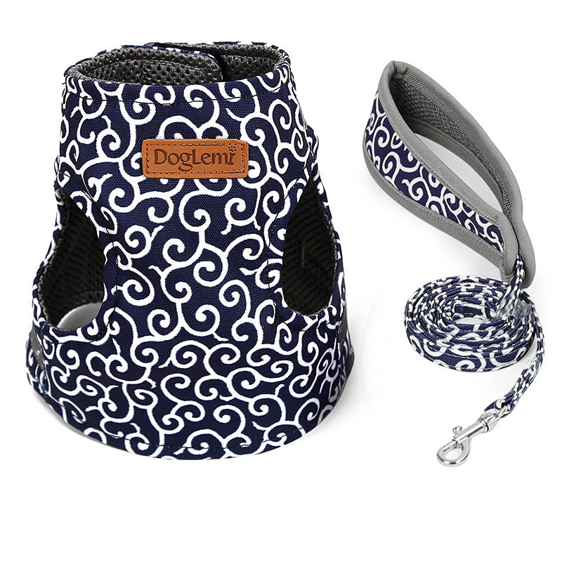 Adjustable Cloth Harness & Leash for Cats and Small Dogs