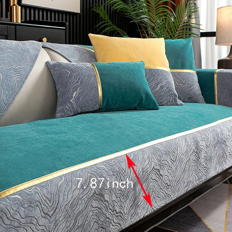 Chenille Non-Slip Sofa Cover for Pet Households – Multiple Sizes