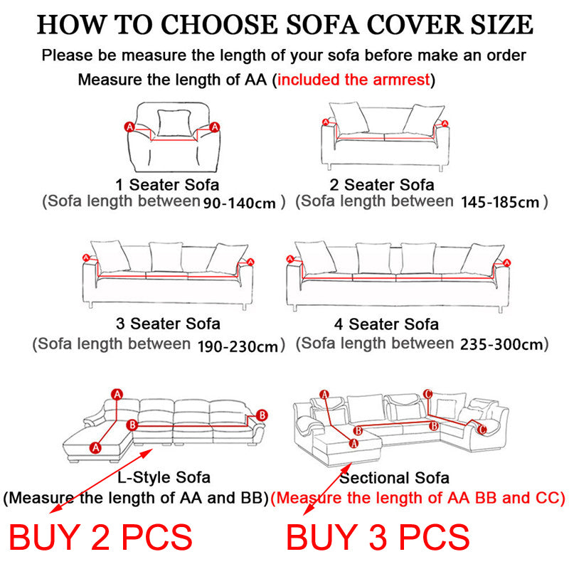 Waterproof Stretch Pet Sofa Cover – Multiple Sizes