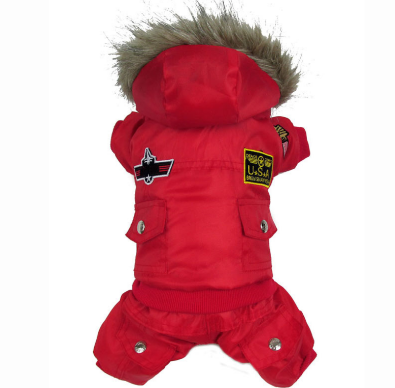 Pet Clothing, Dog Coat, Hooded Dog Cotton Jacket