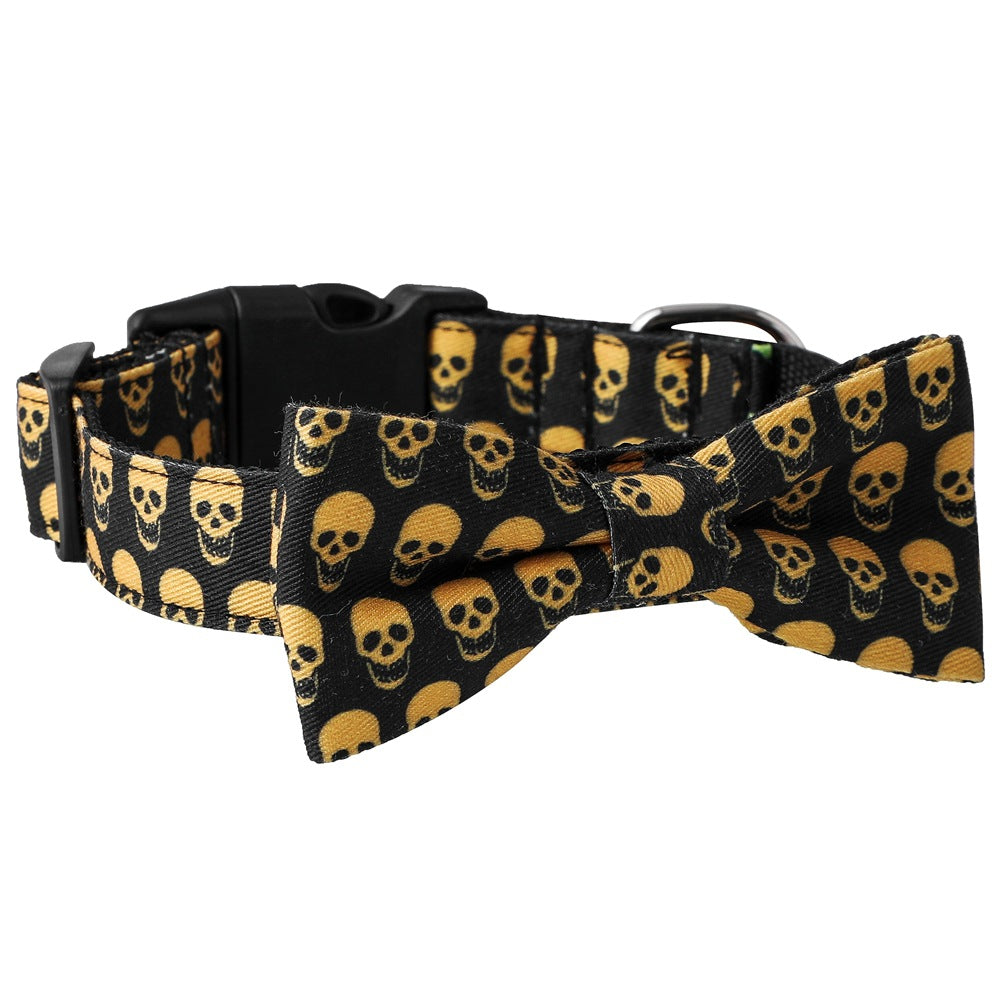 Halloween Nylon Pet Collar – Skull, Bat & Ghost Eyes