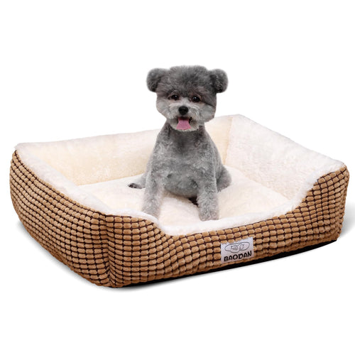 Baodan 25-Inch Extra-Soft Fluffy Dog & Cat Bed with Non-Slip Base – Machine Washable