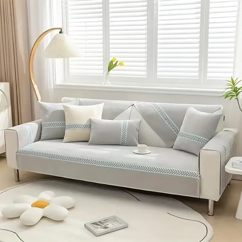 Non-Slip Chenille Pet Sofa Cushion Protector