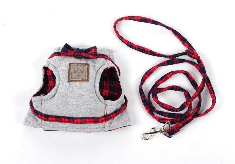 Red Mesh Cat Harness & Leash