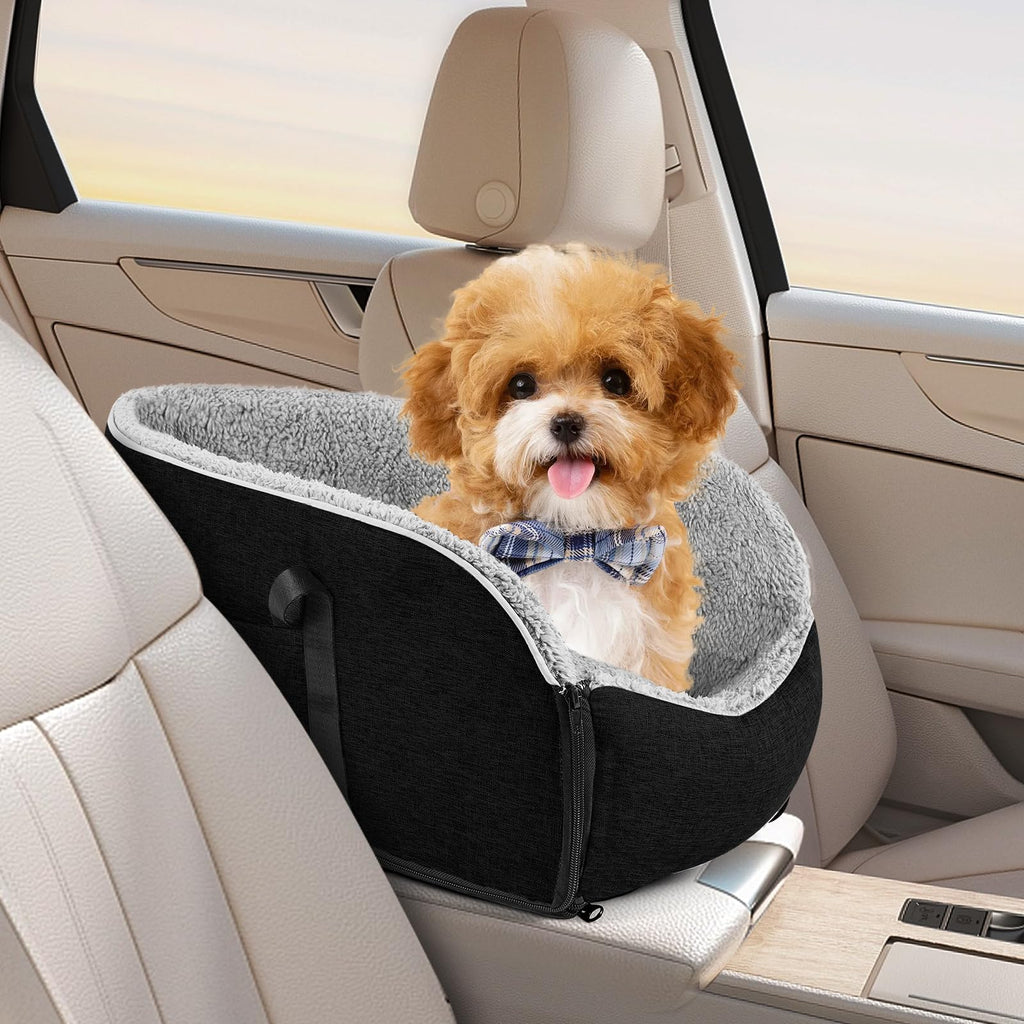 DOflight Console Dog Car Seat – Black, Up to 12 lb