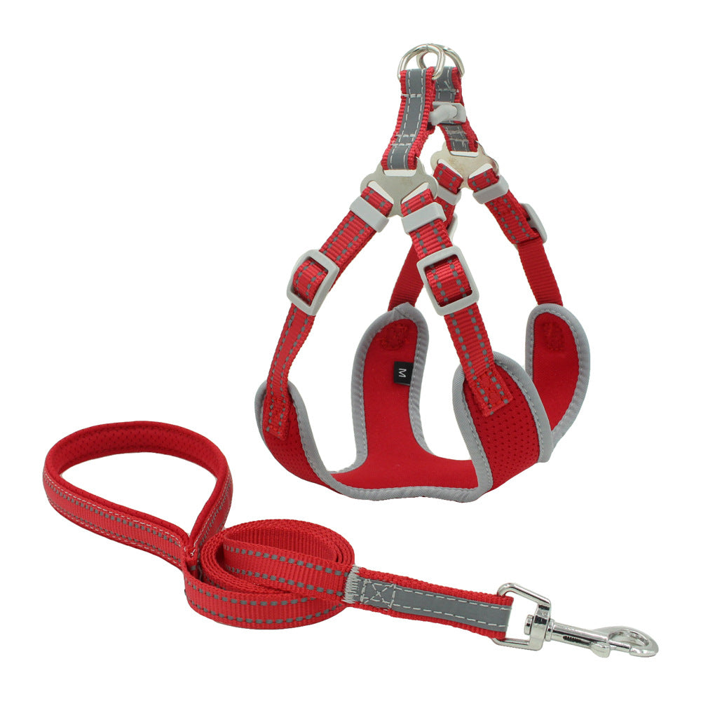 Reflective Mesh Dog Harness & Leash