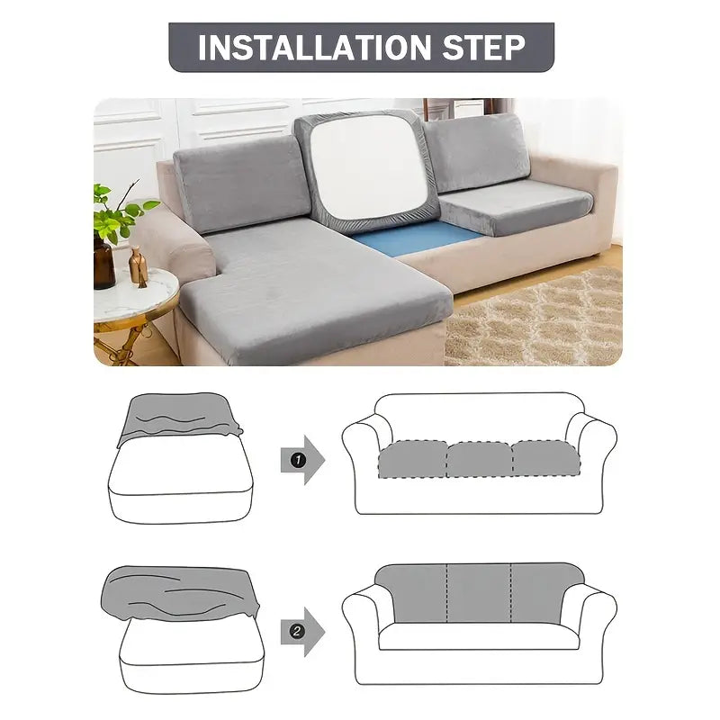 Removable Stretch Sofa Cover for Pet Hair Protection – S to XL