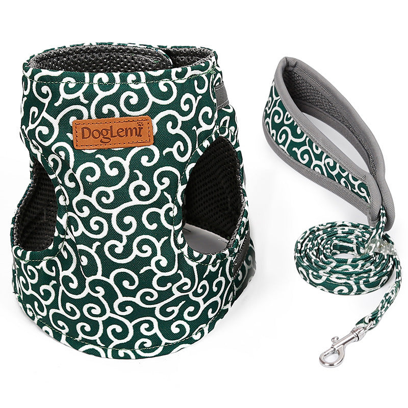 Adjustable Cloth Harness & Leash for Cats and Small Dogs
