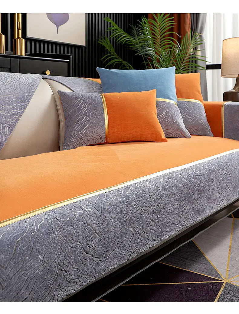 Chenille Non-Slip Sofa Cover for Pet Households – Multiple Sizes