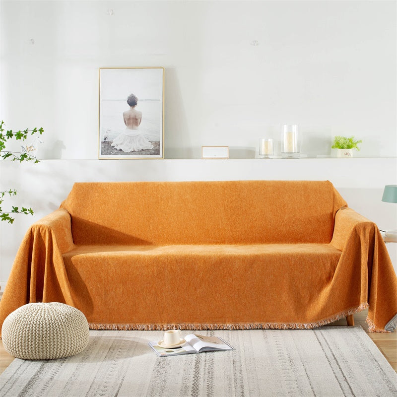 Chenille Cat-Scratch Protection Sofa Throw – Non-Slip, Multiple Sizes