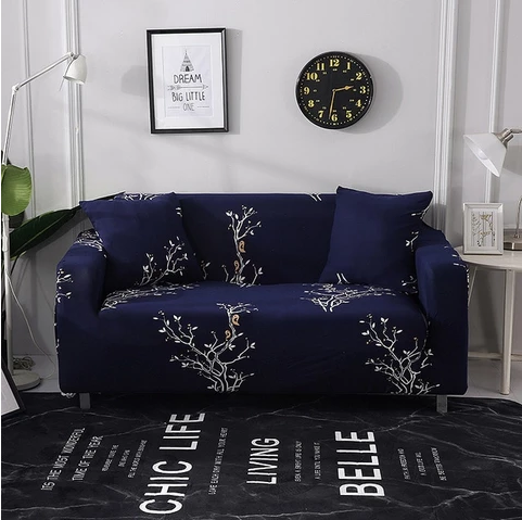 Blue Geometric Non-Slip Pet Sofa Cover – 1 to 4 Seats