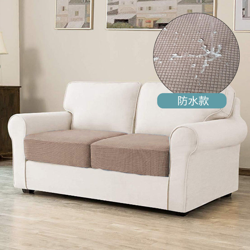 Plaid Water-Resistant Pet Sofa Cushion Cover