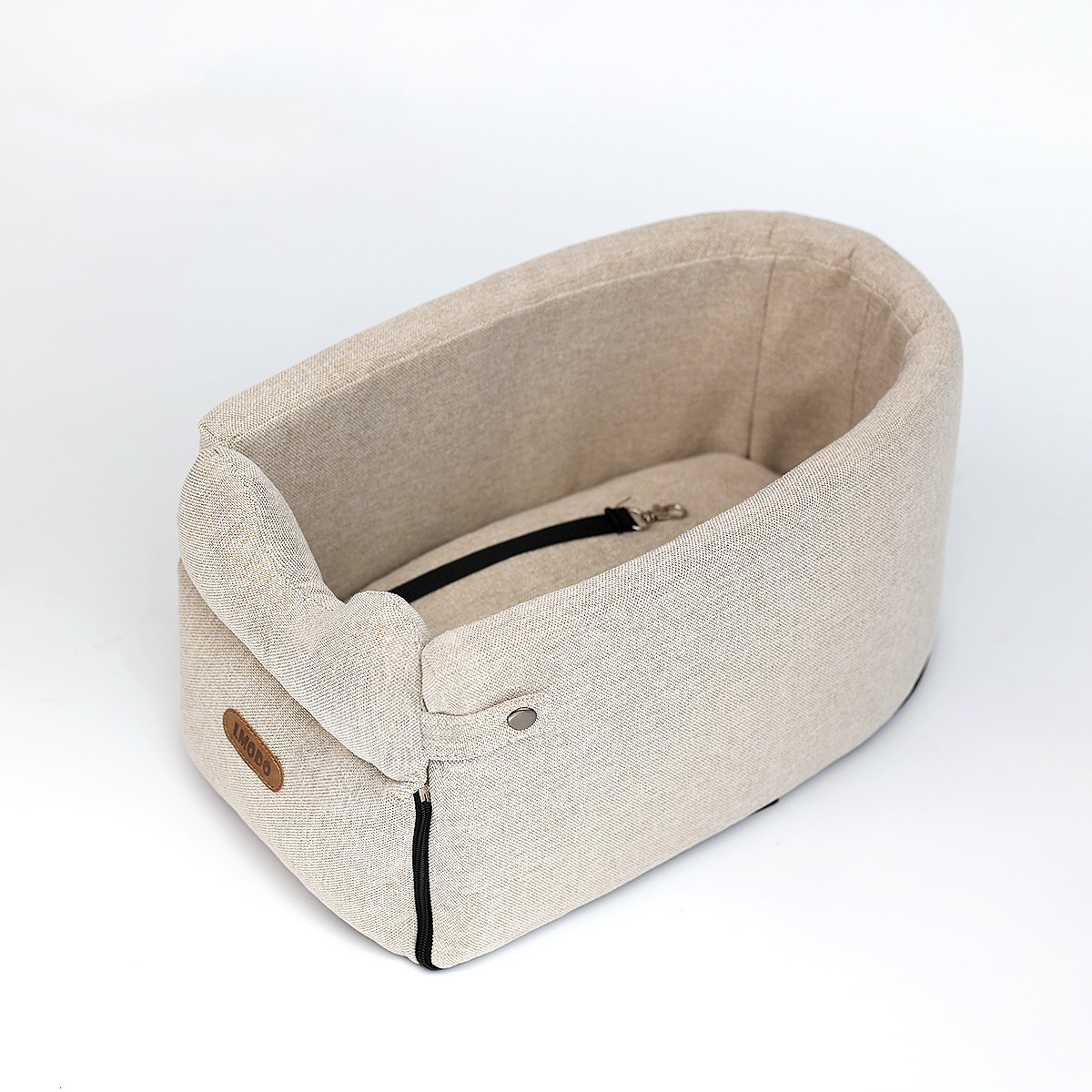Canvas & Suede Console Pet Car Seat – Beige or Grey