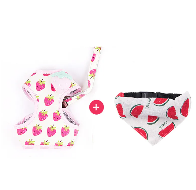 Fruit-Pattern Cat Harness