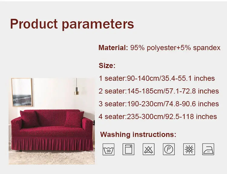Washable Stretch Pet Sofa Cover with Skirt