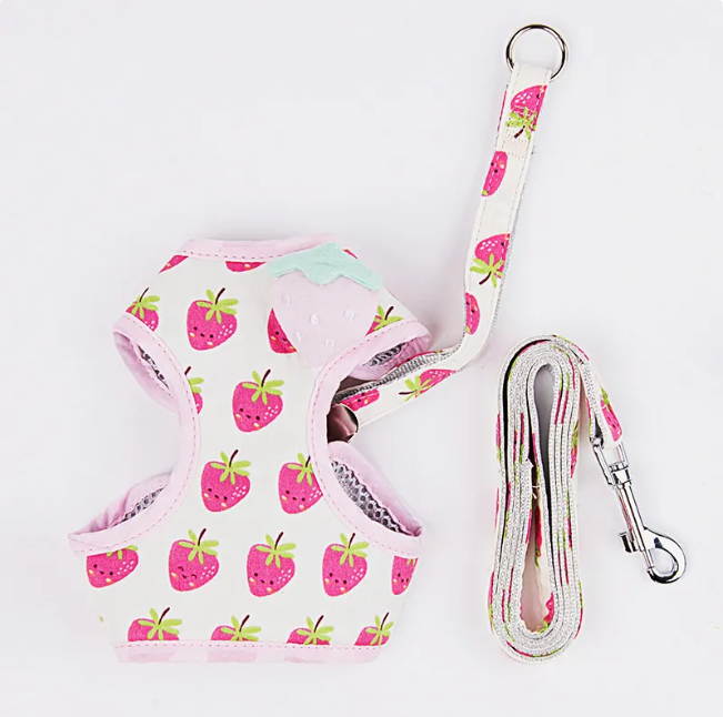 Fruit-Pattern Cat Harness