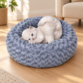 Washable Plush Donut Bed with Non-Slip Base for Cats