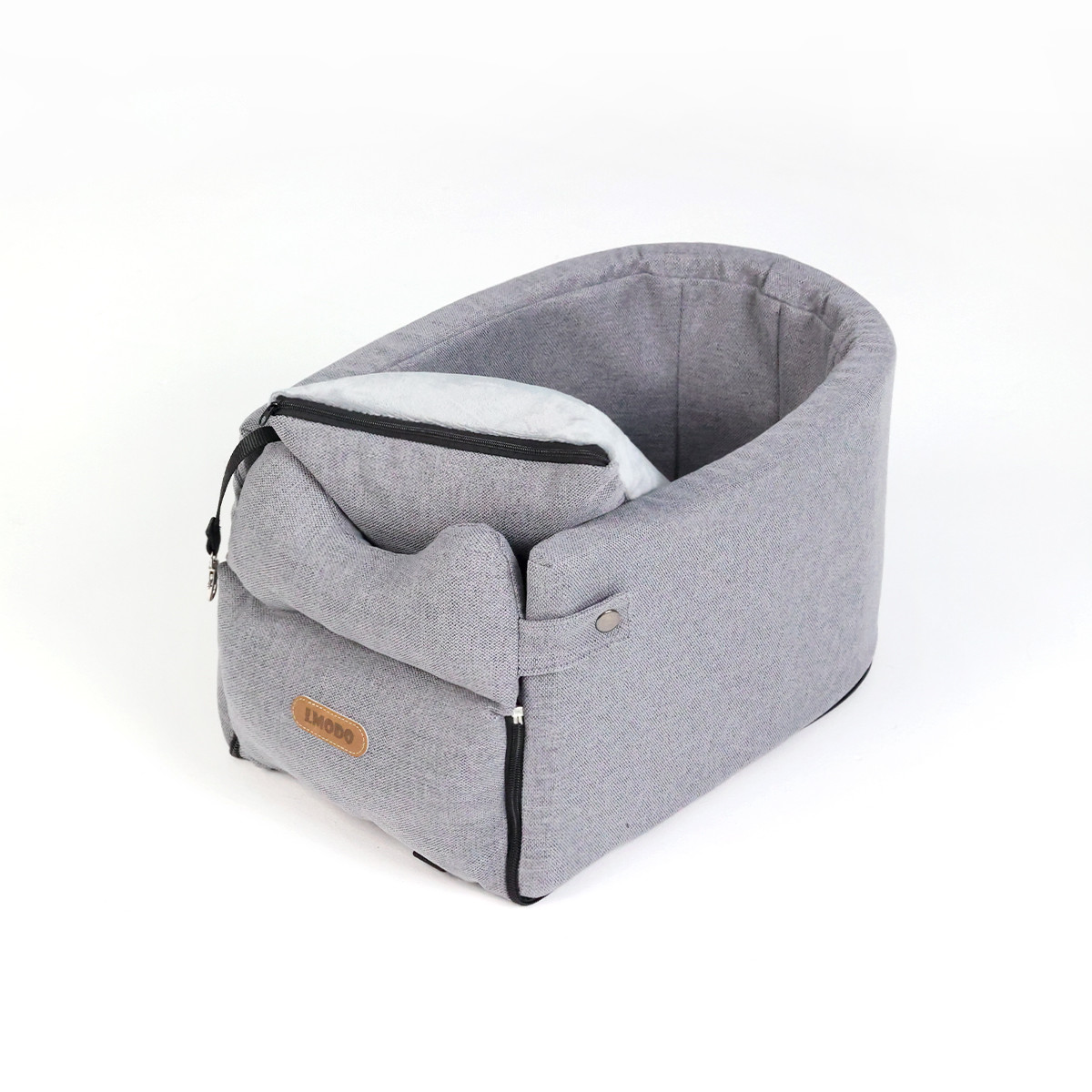 Canvas & Suede Console Pet Car Seat – Beige or Grey