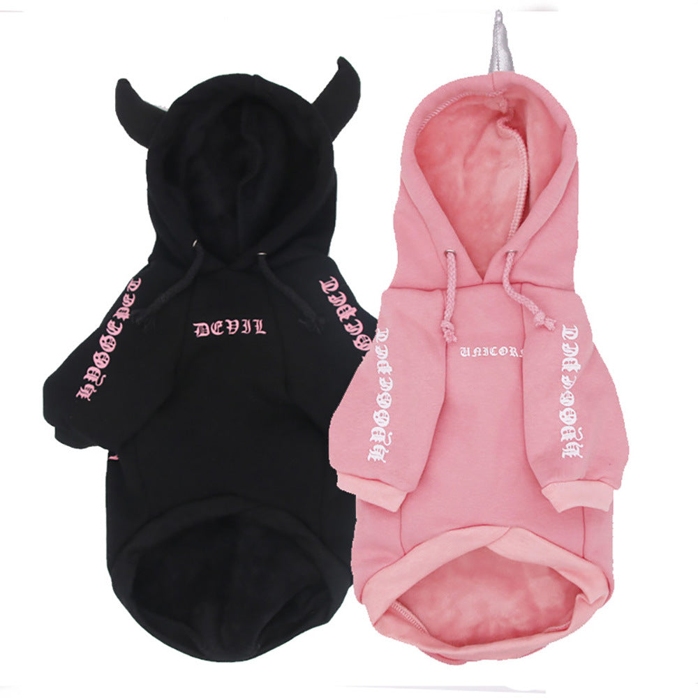 Halloween Fleece-Lined Hoodie for Dogs & Cats