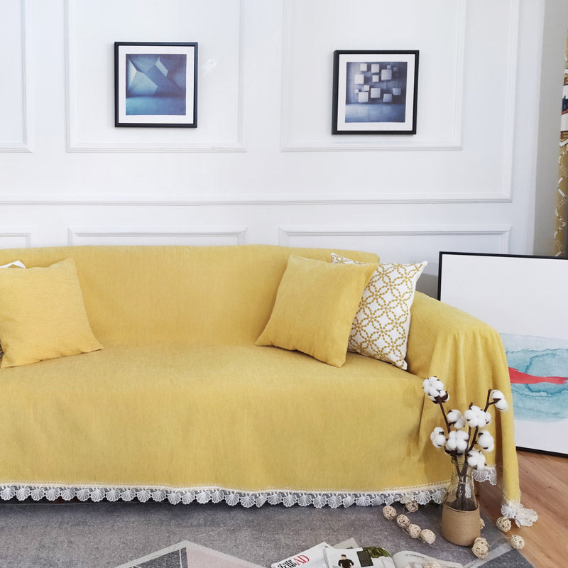 Chenille Sofa Protection Throw for Pet Households