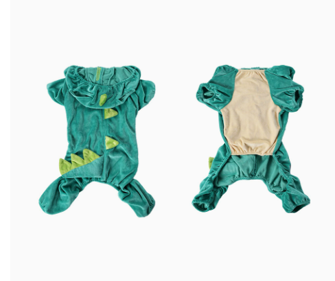 Halloween Dinosaur Costume for Small Dogs – Teal Green