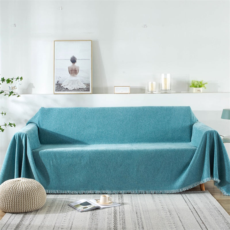 Chenille Cat-Scratch Protection Sofa Throw – Non-Slip, Multiple Sizes