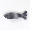 Linen Fish Cat Kicker Toy – Navy