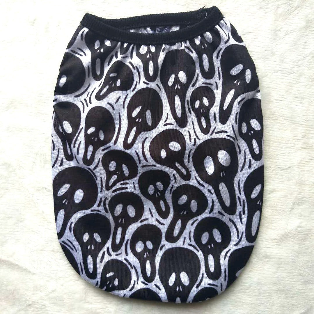 Halloween Skull & Ghost Pet Shirt
