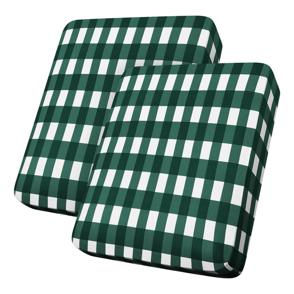 hyha Pet Sofa Cushion Covers – Green & White Plaid, 2-Piece Set
