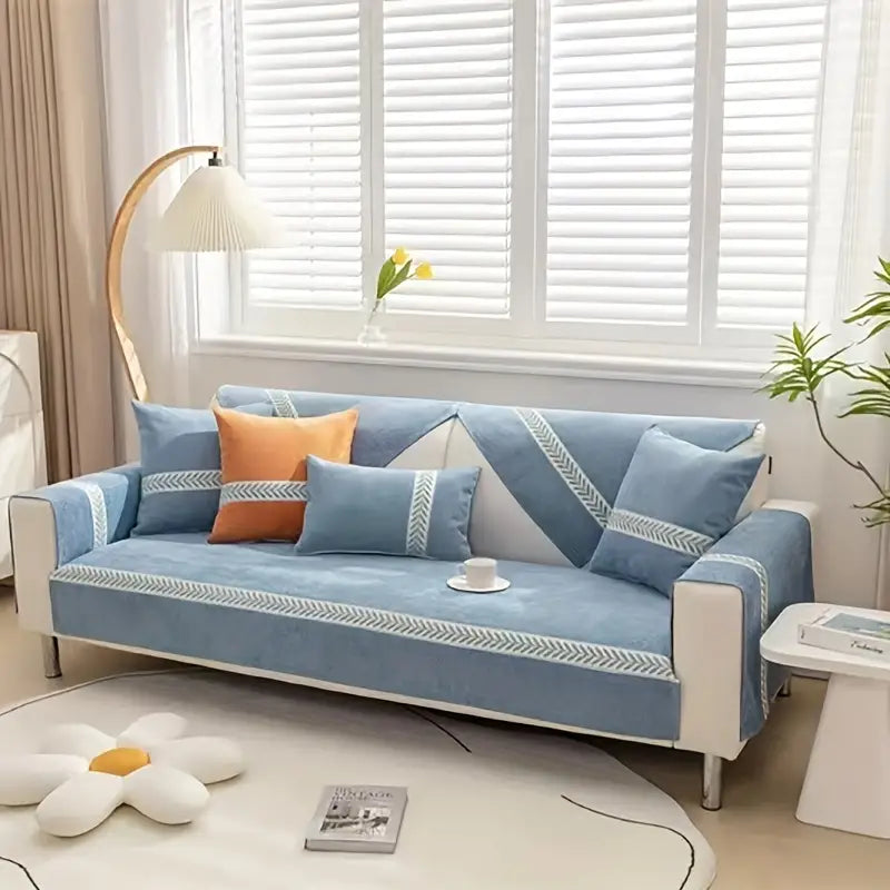 Non-Slip Chenille Pet Sofa Cushion Protector
