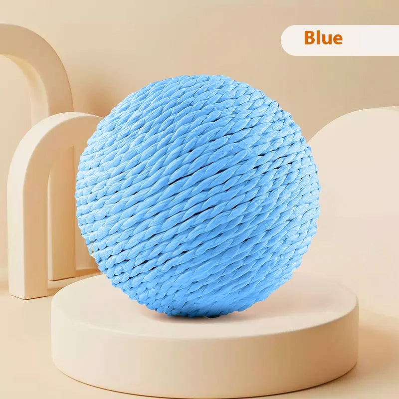 Blue 10 cm sisal cat toy ball source reference