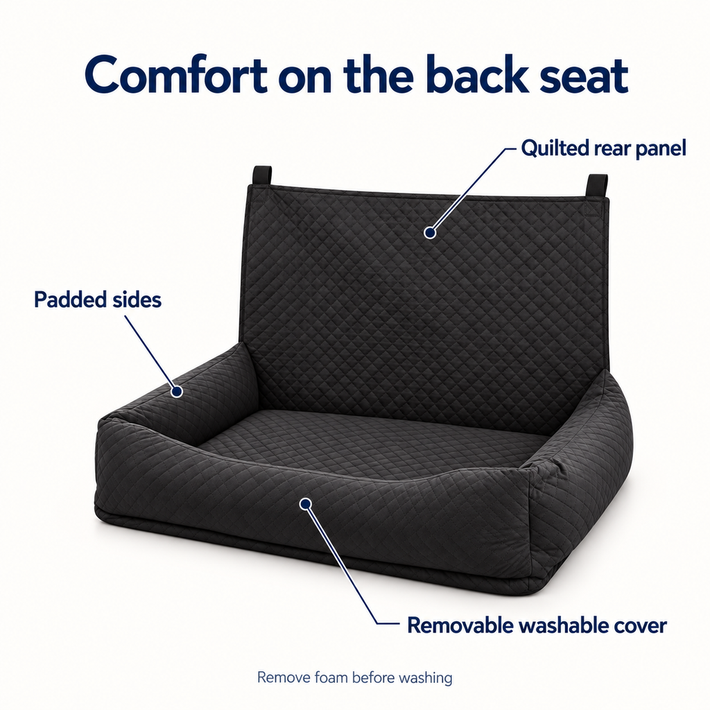 Bnonya dog car bed features and cover care